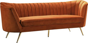 Margo Velvet Sofa In Cognac - 622Cognac-S | Meridian