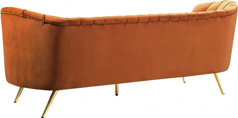 Meridian Furniture - Margo Velvet Sofa In Cognac - 622Cognac-S