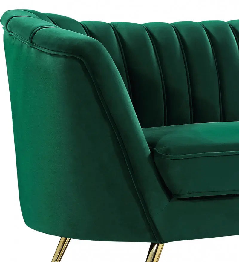 Meridian Furniture - Margo Velvet Sofa In Green - 622Green-S