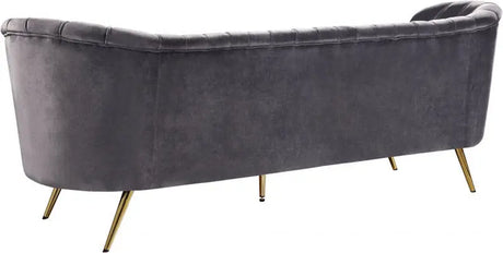 Meridian Furniture - Margo Velvet Sofa In Grey - 622Grey-S