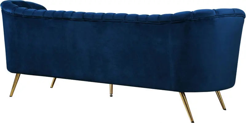 Meridian Furniture - Margo Velvet Sofa In Navy - 622Navy-S