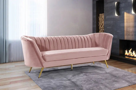 Meridian Furniture - Margo Velvet Sofa In Pink - 622Pink-S