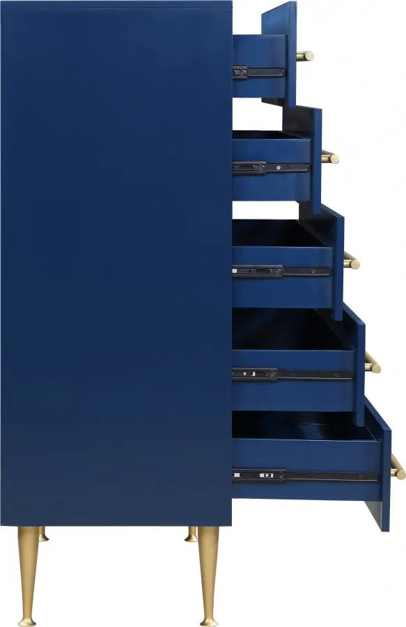 Meridian Furniture - Marisol Chest In Navy - 844Navy-Ch