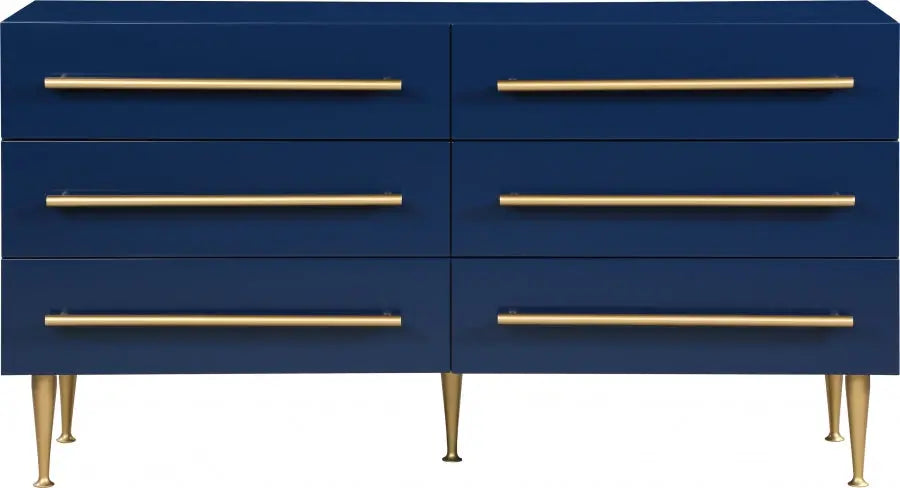 Meridian Furniture - Marisol Dresser In Navy - 844Navy-D