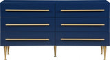 Meridian Furniture - Marisol Dresser In Navy - 844Navy-D