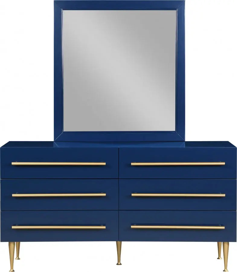 Meridian Furniture - Marisol Dresser In Navy - 844Navy-D