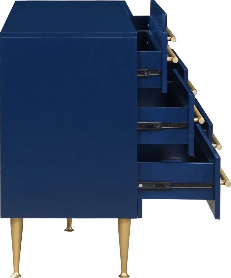 Meridian Furniture - Marisol Dresser In Navy - 844Navy-D