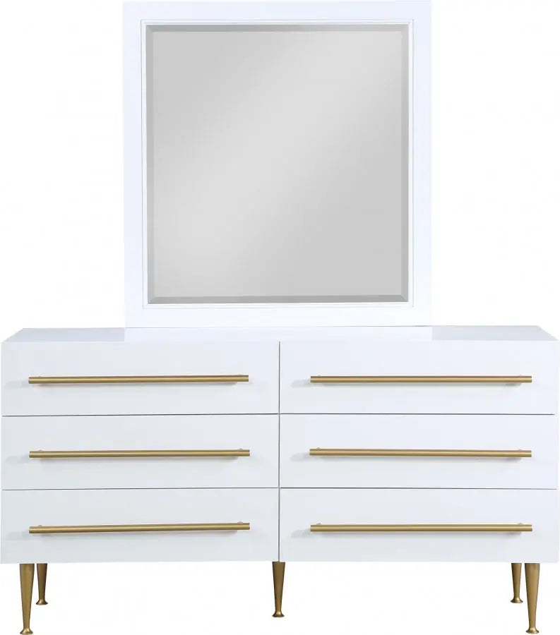 Meridian Furniture - Marisol Dresser In White - 844White-D