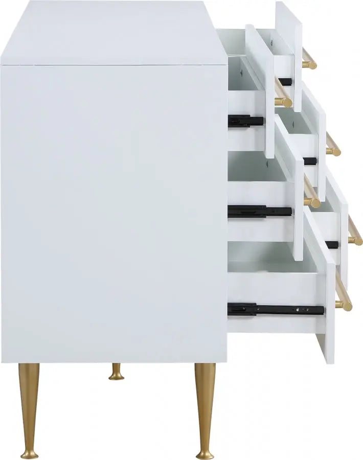 Meridian Furniture - Marisol Dresser In White - 844White-D