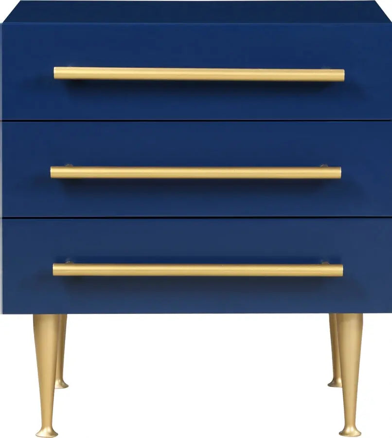 Meridian Furniture - Marisol Nightstand In Navy - 844Navy-Ns