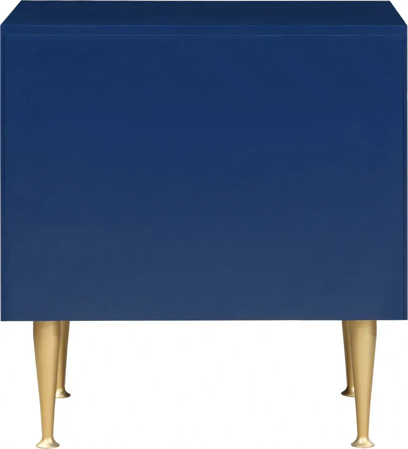 Meridian Furniture - Marisol Nightstand In Navy - 844Navy-Ns