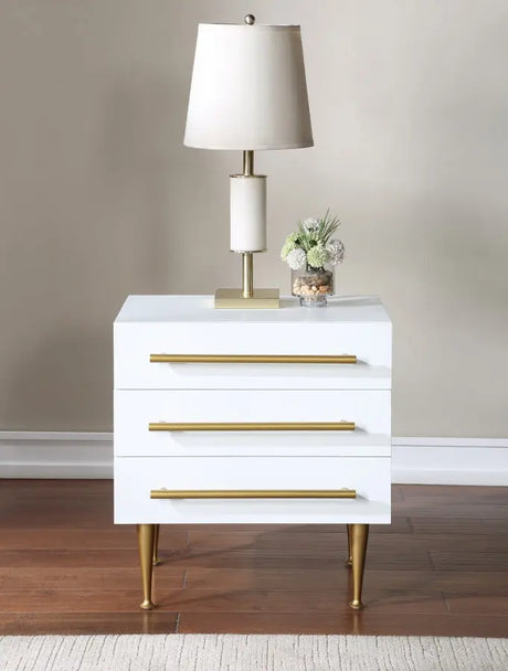 Meridian Furniture - Marisol Nightstand In White - 844White-Ns