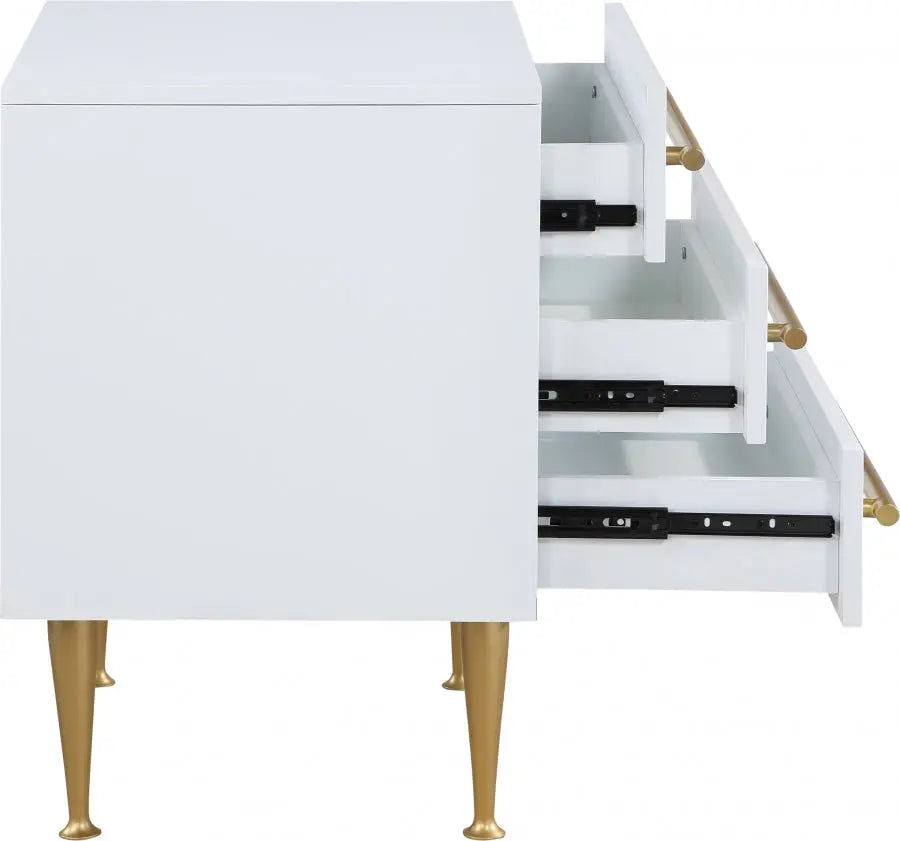 Meridian Furniture - Marisol Nightstand In White - 844White-Ns