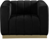 Meridian Furniture - Marlon Velvet Chair In Black - 603Black-C