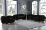 Meridian Furniture - Marlon Velvet Chair In Black - 603Black-C