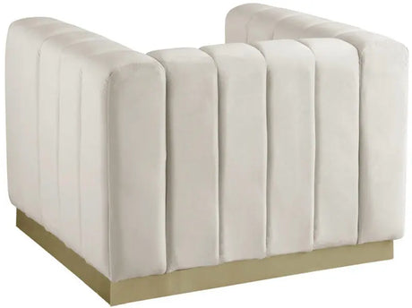 Meridian Furniture - Marlon Velvet Chair In Cream - 603Cream-C