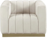 Meridian Furniture - Marlon Velvet Chair In Cream - 603Cream-C