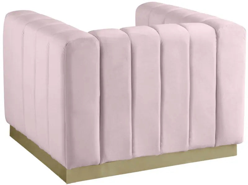 Meridian Furniture - Marlon Velvet Chair In Pink - 603Pink-C