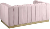 Meridian Furniture - Marlon Velvet Loveseat In Pink - 603Pink-L