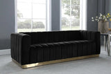 Meridian Furniture - Marlon Velvet Sofa In Black - 603Black-S