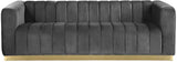 Meridian Furniture - Marlon Velvet Sofa In Grey - 603Grey-S