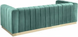 Meridian Furniture - Marlon Velvet Sofa In Mint - 603Mint-S