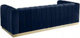 Meridian Furniture - Marlon Velvet Sofa In Navy - 603Navy-S