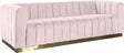 Marlon Velvet Sofa In Pink - 603Pink-S | Meridian