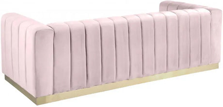 Meridian Furniture - Marlon Velvet Sofa In Pink - 603Pink-S