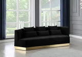 Meridian Furniture - Marquis 3 Piece Living Room Set In Black - 600Black-S-3Set