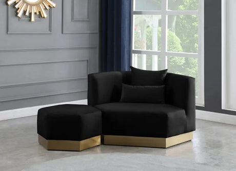 Meridian Furniture - Marquis 3 Piece Living Room Set In Black - 600Black-S-3Set