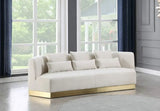 Meridian Furniture - Marquis 3 Piece Living Room Set In Cream - 600Cream-S-3Set