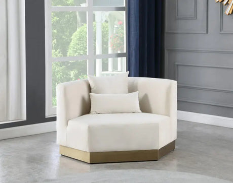 Meridian Furniture - Marquis 3 Piece Living Room Set In Cream - 600Cream-S-3Set