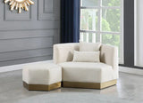 Meridian Furniture - Marquis 3 Piece Living Room Set In Cream - 600Cream-S-3Set