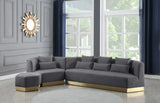 Meridian Furniture - Marquis 3 Piece Living Room Set In Grey - 600Grey-S-3Set