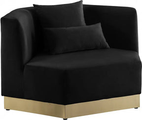 Marquis Velvet Chair In Black - 600Black-C | Meridian