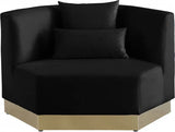 Meridian Furniture - Marquis Velvet Chair In Black - 600Black-C