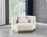 Meridian Furniture - Marquis Velvet Chair In Cream - 600Cream-C