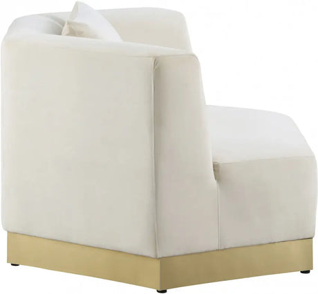 Meridian Furniture - Marquis Velvet Chair In Cream - 600Cream-C