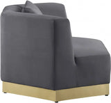 Meridian Furniture - Marquis Velvet Chair In Grey - 600Grey-C