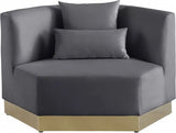 Meridian Furniture - Marquis Velvet Chair In Grey - 600Grey-C