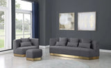 Meridian Furniture - Marquis Velvet Chair In Grey - 600Grey-C