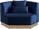 Meridian Furniture - Marquis Velvet Chair In Navy - 600Navy-C