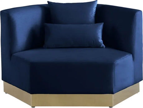 Meridian Furniture - Marquis Velvet Chair In Navy - 600Navy-C