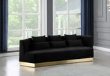 Meridian Furniture - Marquis Velvet Sofa In Black - 600Black-S