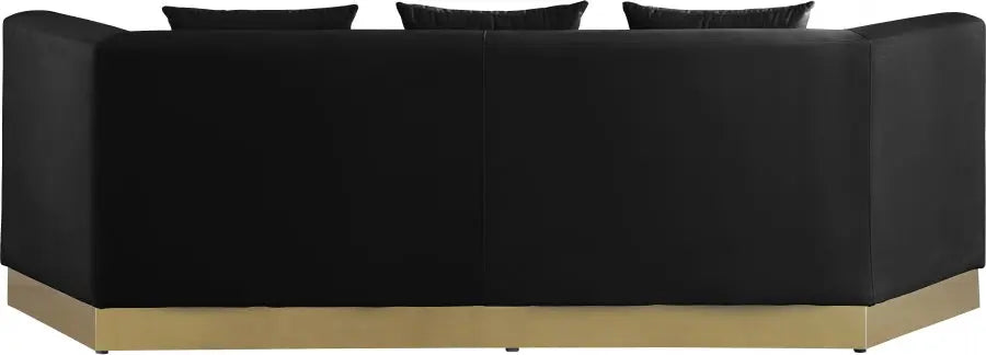 Meridian Furniture - Marquis Velvet Sofa In Black - 600Black-S