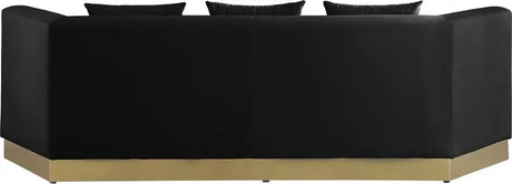 Meridian Furniture - Marquis Velvet Sofa In Black - 600Black-S