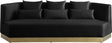 Marquis Velvet Sofa In Black - 600Black-S | Meridian