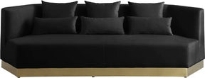 Marquis Velvet Sofa In Black - 600Black-S | Meridian