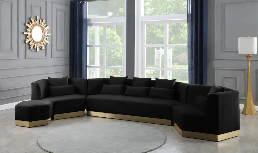 Meridian Furniture - Marquis Velvet Sofa In Black - 600Black-S